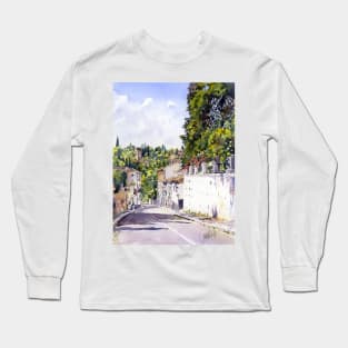 Cuesta Chapiz, Albaicin, Granada Long Sleeve T-Shirt